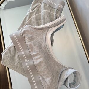 ALO Yoga Light Gray Boxer Briefs Set